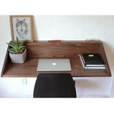 ONIJA Sheesham Wood Mounted Study Table/Home Office/Laptop Table/Wall Mounted Space Saving Desk/Office Table Stand